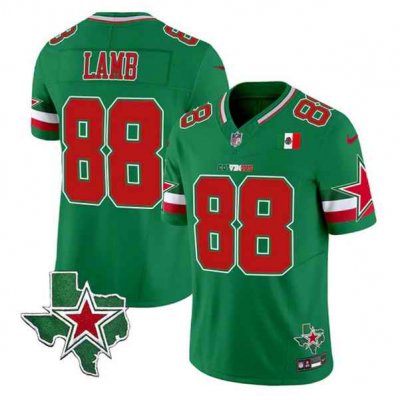 Men's Dallas Cowboys #88 CeeDee Lamb 2024 Mexico Green F.U.S.E. Stitched Football Jersey