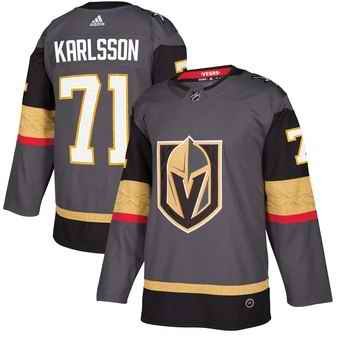 Men's Adidas Vegas Golden Knights #71 William Karlsson Grey Stitched NHL Jersey