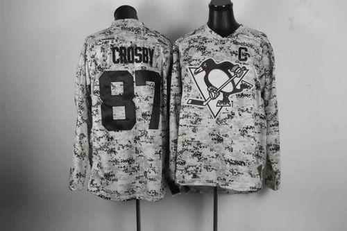 Penguins #87 Sidney Crosby Camo Stitched NHL Jersey