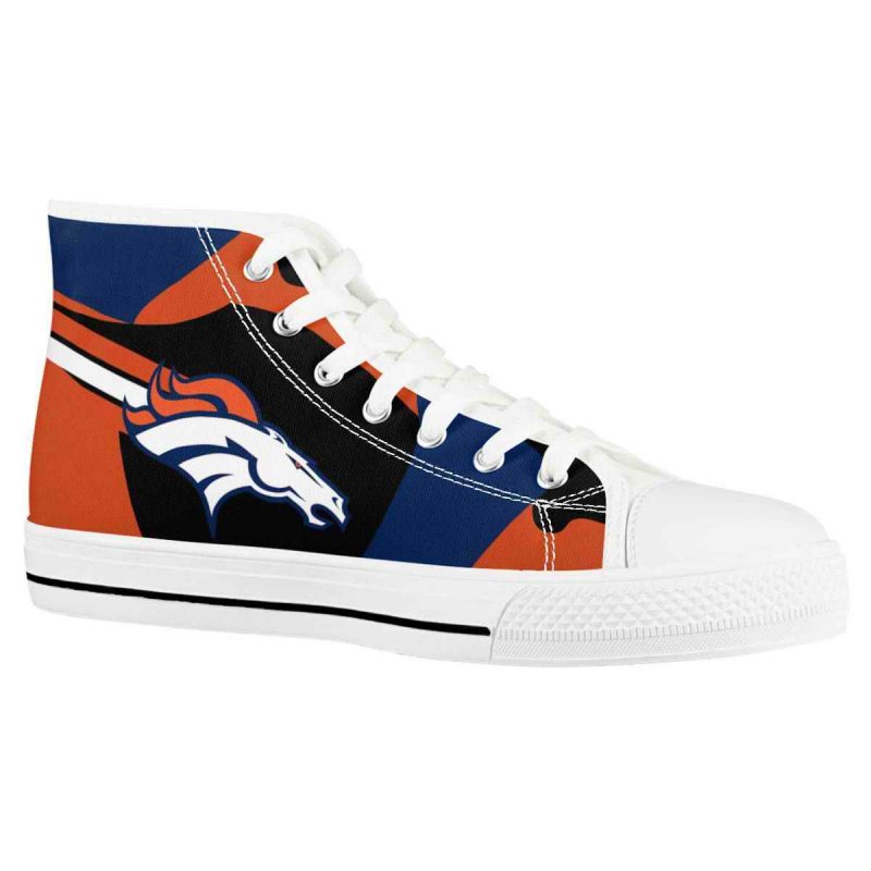 Women's Denver Broncos High Top Canvas Sneakers 003