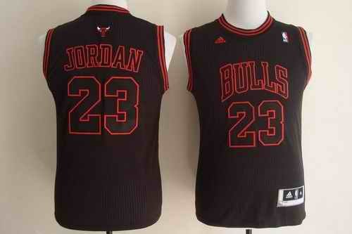 Bulls #23 Michael Jordan Black Stitched Youth NBA Jersey