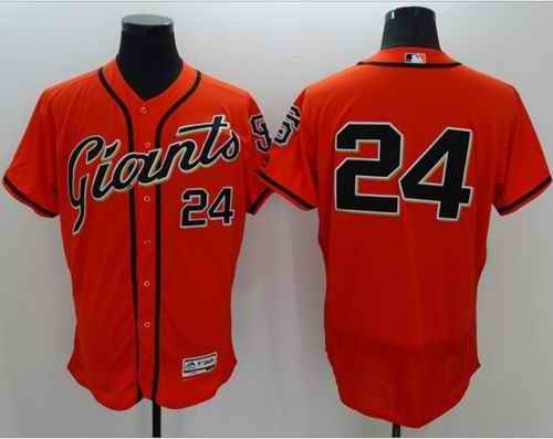 Giants #24 Willie Mays Orange Flexbase Authentic Collection Stitched MLB Jersey