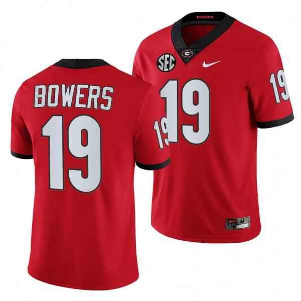 Men's Georgia Bulldogs #19 Brock Bowers Red College Football Stitched Jersey