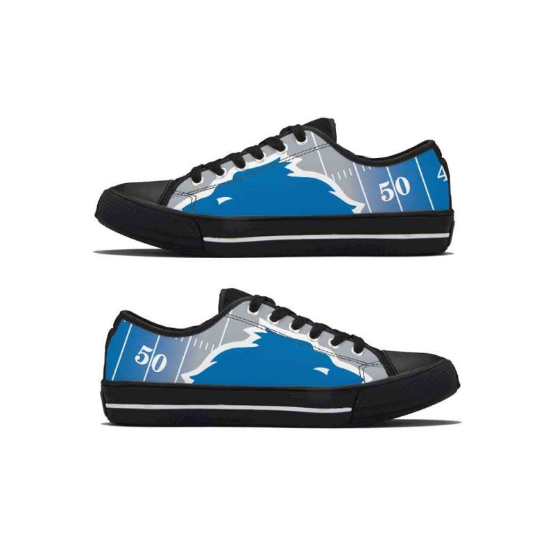 Women's Detroit Lions Low Top Canvas Sneakers 001