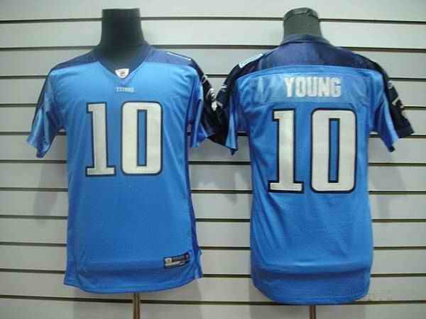 Titans #10 Vince Young Baby Blue Stitched Youth NFL Jersey