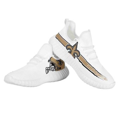 Men's New Orleans Saints Mesh Knit Sneakers/Shoes 013