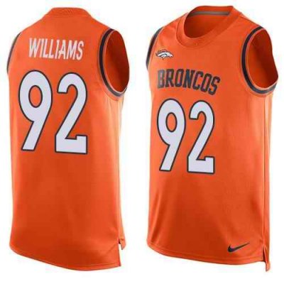 Nike Broncos #92 Sylvester Williams Orange Team Color Men's Stitched NFL Limited Tank Top Jersey