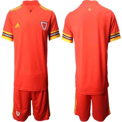 Men's Wales National Team Custom Red Home Soccer Jersey Suit