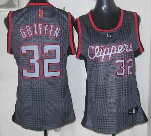 Clippers #32 Blake Griffin Black Women's Rhythm Fashion Stitched NBA Jersey