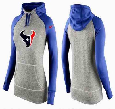 Women's Nike Houston Texans Performance Hoodie Grey & Blue