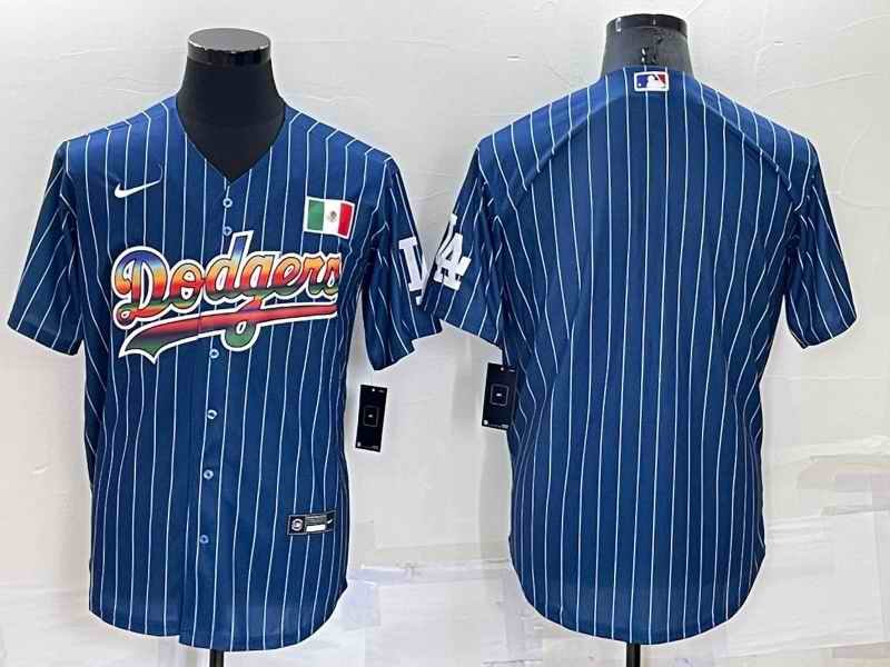 Men's Los Angeles Dodgers Blank Royal Mexico Cool Base Stitched Baseball Jersey