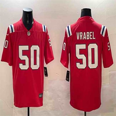 Men's New England Patriots #50 Mike Vrabel Red Vapor Limited Stitched Football Jersey