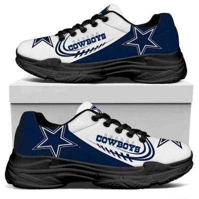 Women's Dallas Cowboys Edition Chunky Sneakers With Line 007