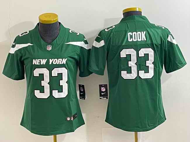 Women's New York Jets #33 Dalvin Cook Green Vapor Untouchable Limited Stitched Football Jersey(Run Small)