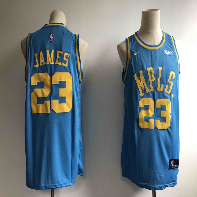 Men's Los Angeles Lakers #23 LeBron James Blue Nike Swingman Stitched Jersey