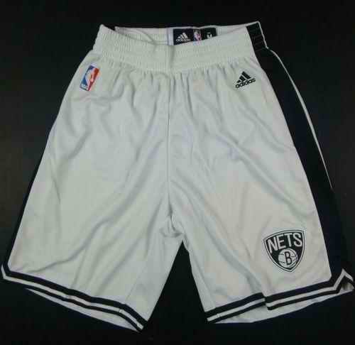 Brooklyn Nets White NBA Shorts