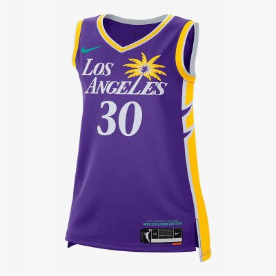 Women Los Angeles Sparks #30 Nneka Ogwumike Purple Stitched WNBA Jersey