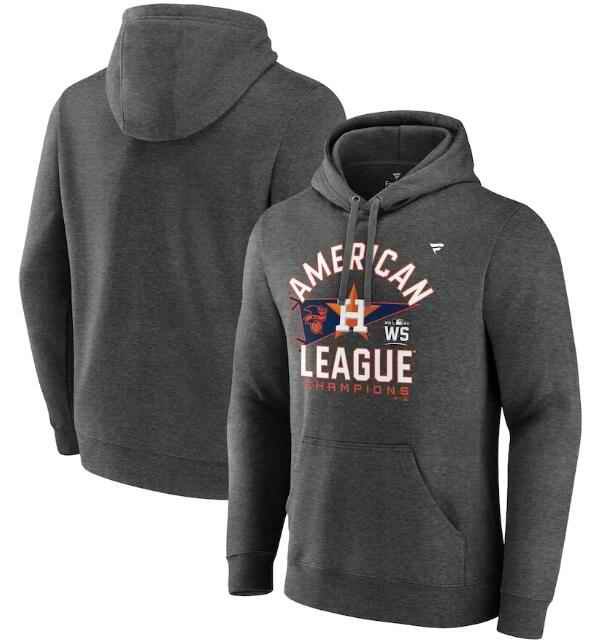 Men's Houston Astros 2021 Heathered Charcoal American League Champions Locker Room Pullover Hoodie