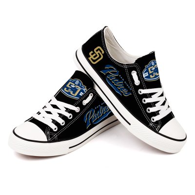 Women's San Diego Padres Repeat Print Low Top Sneakers 002