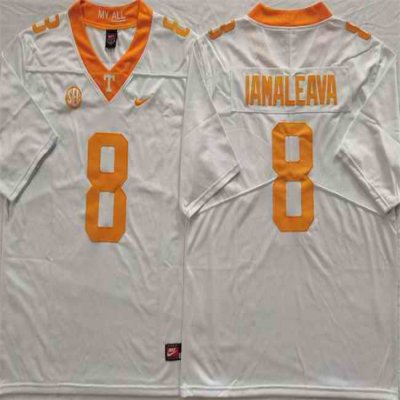 Men's Tennessee Volunteers #8 Nico Iamaleava White Stitched Jersey