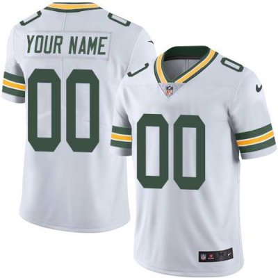 Men's Green Bay Packers Customized White Vapor Untouchable NFL Stitched Limited Jersey