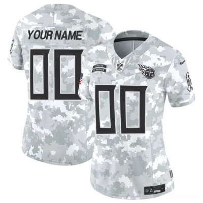 Women's Tennessee Titans Active Player Custom 2024 F.U.S.E Arctic Camo Salute to Service Limited Stitched Football Jersey(Run Small)