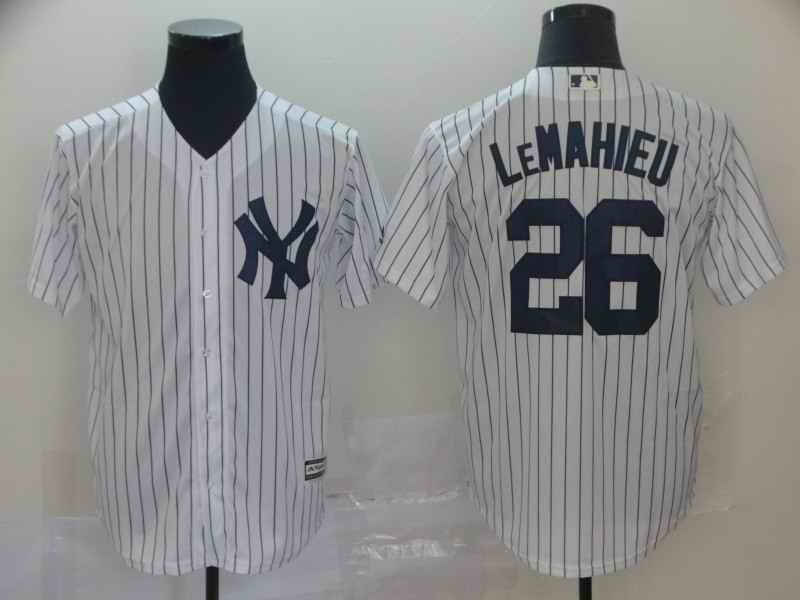 Men's New York Yankees #26 DJ LeMahieu White Cool Base Player Stitched MLB Jersey