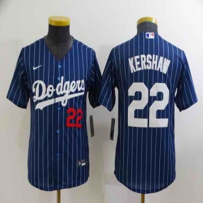 Youth Los Angeles Dodgers #22 Clayton Kershaw Blue Stitched Jersey