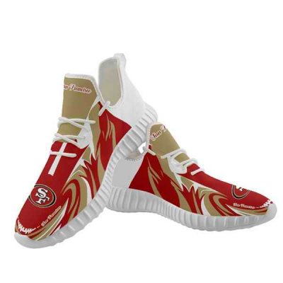 Men's San Francisco 49ers Mesh Knit Sneakers/Shoes 016