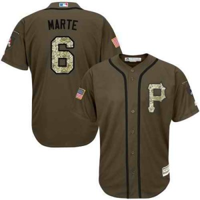 Pirates #6 Starling Marte Green Salute to Service Stitched Youth MLB Jersey