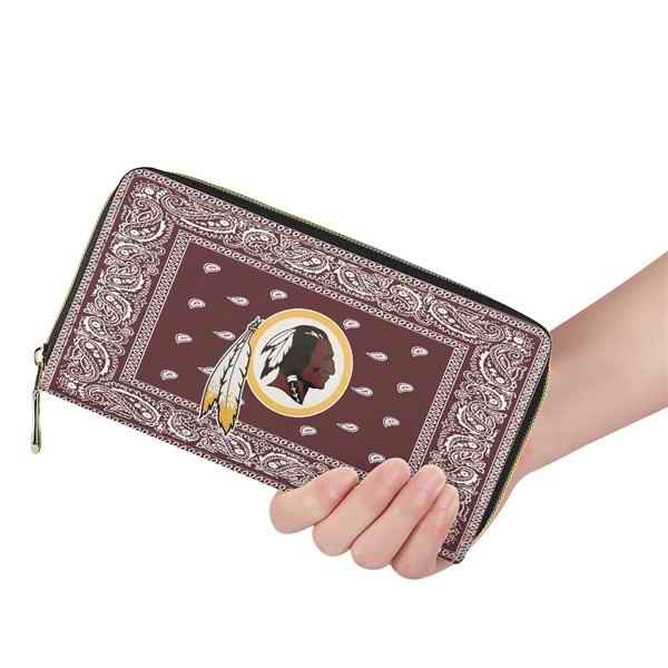 Washington Commanders PU Leather Zip Wallet 001