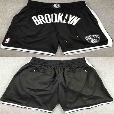 Men's Brooklyn Nets Black Shorts (Run Small)