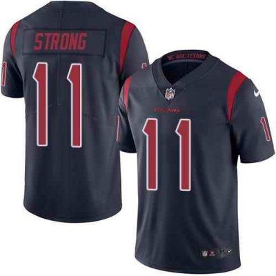 Nike Texans #11 Jaelen Strong Navy Blue Men's Stitched NFL Limited Rush Jersey