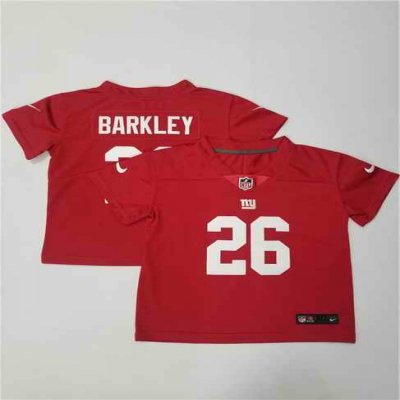 Toddlers New York Giants #26 Saquon Barkley Red Limited Stitched Football Jersey