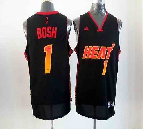 Heat #1 Chris Bosh Black Stitched NBA Vibe Jersey