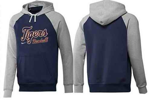 Detroit Tigers Pullover Hoodie Dark Blue & Grey