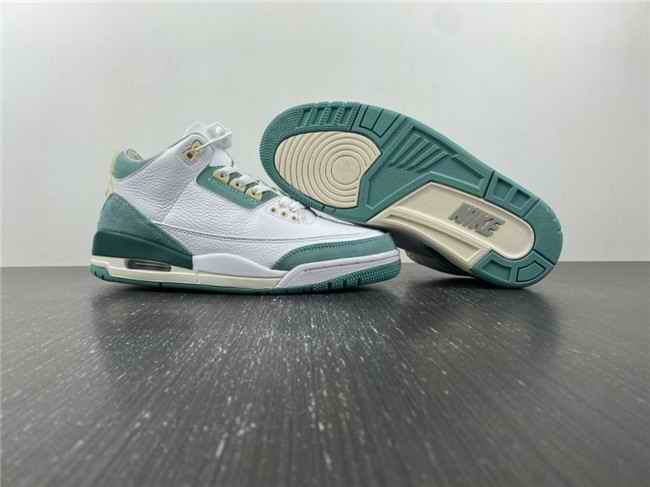 Men's Running weapon Air Jordan 3 Aqua/White Shoes 079