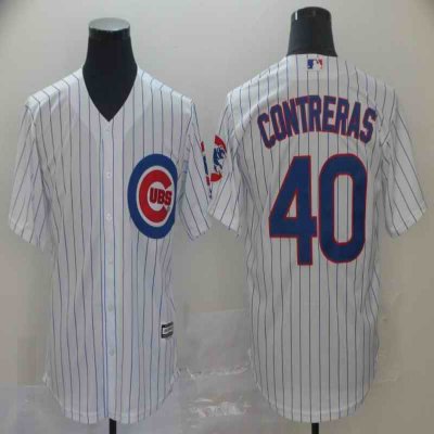 Men's Chicago Cubs #40 Willson Contreras Gray Cool Base Stitched MLB Jersey