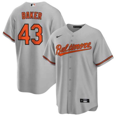 Men's Baltimore Orioles #43 Bryan Baker Grey Cool Base Stitched Jersey