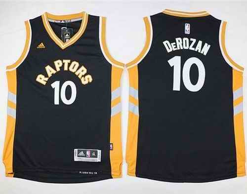 Raptors #10 DeMar DeRozan Black Youth Stitched NBA Jersey