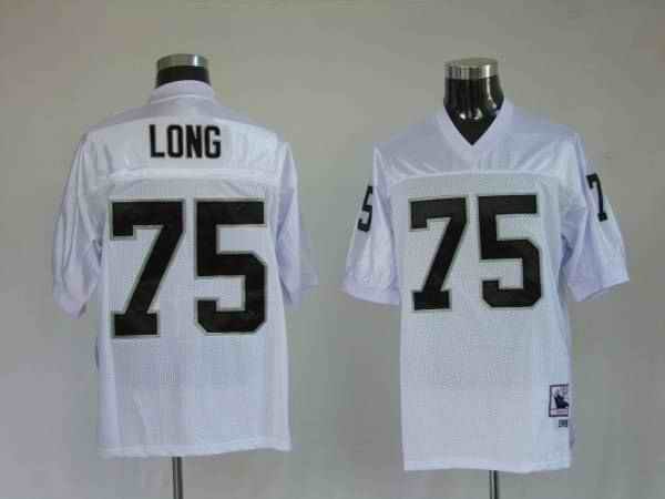 Mitchell and Ness Raiders Howie Long #75 Stitched White NFL Jersey