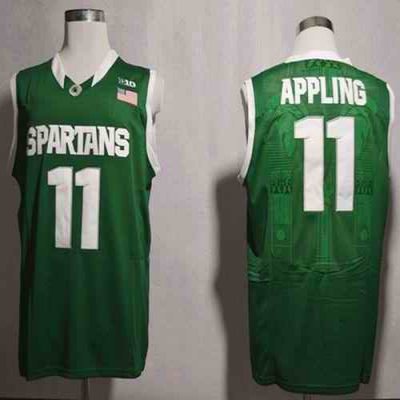 Spartans #11 Keith Appling Green Basketball Stitched NCAA Jersey