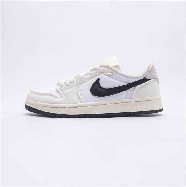 Women's Running Weapon Air Jordan 1 White/Cream Shoes 0329