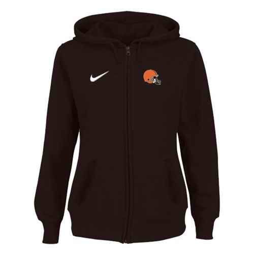 Women's Cleveland Browns Stadium Rally Full Zip Hoodie Brown