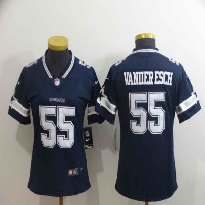 Women's Dallas Cowboys #55 Leighton Vander Esch Navy Blue Vapor Untouchable Limited Stitched NFL Jersey