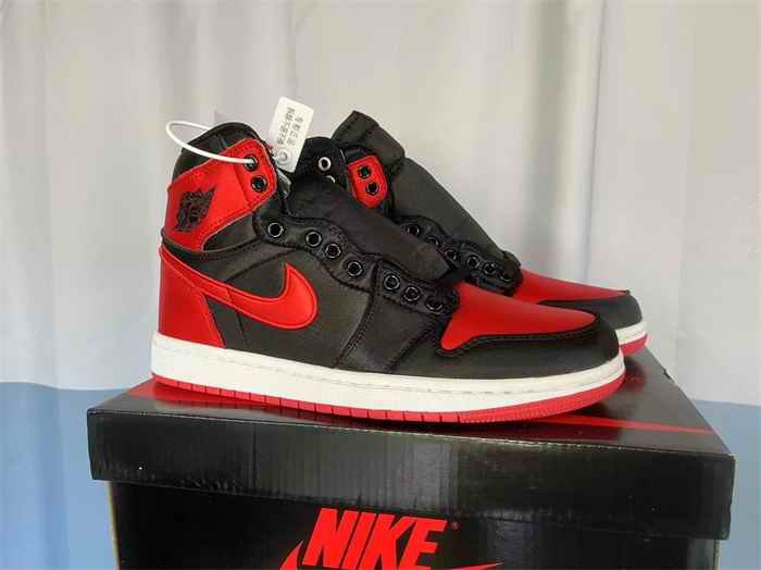 Men's Running Weapon Air Jordan 1 Black/Red Shoes 0569