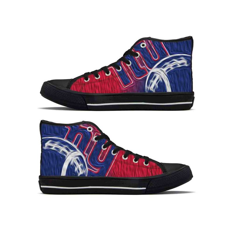 Women's New York Giants High Top Canvas Sneakers 004