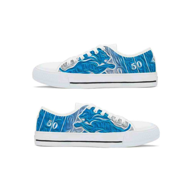 Women's Detroit Lions Low Top Canvas Sneakers 004