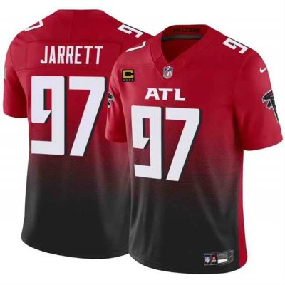 Men's Atlanta Falcons #97 Grady Jarrett Red/Black 2024 F.U.S.E With 4-Star C Patch Vapor Untouchable Limited Stitched Football Jersey