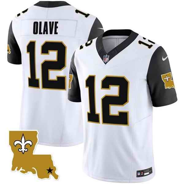 Men's New Orleans Saints #12 Chris Olave White2023 F.U.S.E. 1987 Legacy Vapor Stitched Jersey